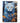 Blue cat colored wood painting